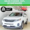 GoSports Kayak Rack for Garage Ceiling Mount – Adjustable Storage Hangers for 2 Kayaks, SUPs, or Surfboards
