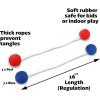 GoSports Ladder Toss Bolo Replacement Set – Kid Safe Soft Rubber or Hard Golf Balls(Soft Rubber)