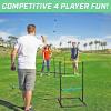 GoSports Ladder Toss Indoor & Outdoor Game Set with 6 Soft Rubber Bolo Balls and Travel Carrying Case – Choose Pro or Classic(Classic Ladder Toss)