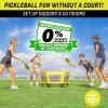 GoSports Pickle 360 Paddle Ball Game Set – Choose Original or Hardcourt – Pickleball Without a Court(Yellow  Black)