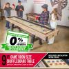 GoSports Premium 9 ft Shuffleboard Table with 8 Pucks, Shuffleboard Wax, and Brush