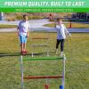 GoSports Premium Metal Ladder Toss Game Set, White (LT-03)