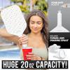 GoSports Sip N’ Serve Pickleball Paddle Flask (20 oz) – Hidden Alcohol Travel Flask – Funny Liquor Gift – Includes Funnel & Spout