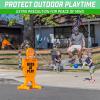 GoSports Slow Down Man! Street Safety Sign – 3 ft High Visibility Kids at Play Signage for Neighborhoods with 9 Decal Options and Flag