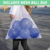 GoSports Soft Skin Foam Playground Dodgeballs – Choose 6 or 7 Inch No Sting Balls for Kids – Set of 6 Includes Mesh Carry Bag(Blue)