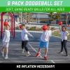 GoSports Soft Skin Foam Playground Dodgeballs – Choose 6 or 7 Inch No Sting Balls for Kids – Set of 6 Includes Mesh Carry Bag(Red)