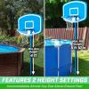 GoSports Splash Hoop UP Above Ground Pool Hoop Basketball Game with 2 Pool Basketballs and Pump