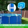 GoSports Splash Hoop UP Above Ground Pool Hoop Basketball Game with 2 Pool Basketballs and Pump