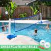 GoSports Splash Net PRO Pool Volleyball Net – Red, White, or Blue – Includes 2 Water Volleyballs and Pump(Blue)
