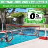 GoSports Splash Net PRO Pool Volleyball Net – Red, White, or Blue – Includes 2 Water Volleyballs and Pump(Red)