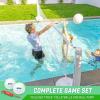 GoSports Splash Net PRO Pool Volleyball Net – Red, White, or Blue – Includes 2 Water Volleyballs and Pump(White)