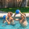 GoSports Swimming Pool Basketballs 3 Pack – Red or Blue – Great for Floating Water Basketball Hoops(Blue 6.5 Inch – 3 Pack)