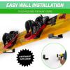 GoSports Universal Snowboard & Skateboard Wall Mount Display Racks – 2 Pack Foam Padded Hangers((1)Large Set  (1)Small Set)