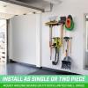 GoSports Wall Mounted Garage Yard Tool Organizer – Adjustable Storage Rack for Garden and Shop Tools