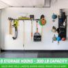 GoSports Wall Mounted Garage Yard Tool Organizer – Adjustable Storage Rack for Garden and Shop Tools