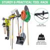 GoSports Wall Mounted Garage Yard Tool Organizer – Adjustable Storage Rack for Garden and Shop Tools