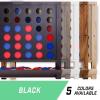 GoSports Wall Mounted Giant 4 in a Row – Jumbo Four in a Row with Coins – Black(Black)