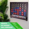 GoSports Wall Mounted Giant 4 in a Row – Jumbo Four in a Row with Coins – Black(Black)