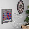 GoSports Wall Mounted Giant 4 in a Row – Jumbo Four in a Row with Coins – Black(Gray Stained)