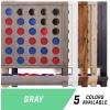 GoSports Wall Mounted Giant 4 in a Row – Jumbo Four in a Row with Coins – Black(Gray Stained)