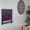 GoSports Wall Mounted Giant 4 in a Row Game – Jumbo 4 Connect Family Fun with Coins(Black)