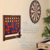 GoSports Wall Mounted Giant 4 in a Row Game – Jumbo 4 Connect Family Fun with Coins(Brown)