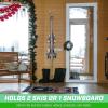 GoSports Wall Mounted Ski and Snowboard Storage Rack – 2 or 8 Ski Sizes(2 Pairs of Skis  or 1 Snowboard)