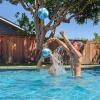 GoSports Water Basketballs 2 Pack – Choose Between Size 3 and Size 6, Great for Swimming Pool Basketball Hoops(Light Blue)
