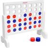GoSports 2 foot Width Giant 4 in a Row Game with Carrying Case, Made from Wood(Classic White Finish)