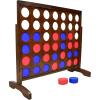 GoSports 4 Foot Width Giant Portable 4 in a Row Game Dark Wood Stain with Rules and Carry Bag(Dark Stain Finish)