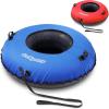 GoSports 40 Inch Hard Bottom Snow Tube with Premium Canvas Cover – 40″ Commercial Grade Sled – Red or Blue(Blue)
