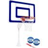 GoSports Deck-Mounted Splash Hoop Elite Inground Pool Basketball Game with Regulation Rim, 2 Basketballs and Pump – Choose Your Style(Permanent Inground Base)