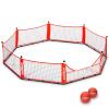 GoSports Gaga Ball Pit – 10 ft, 15 ft or 20 ft Portable Indoor/Outdoor Gagagon Pit for School, Camp or Home Use(Red – 20 ft)