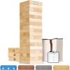 GoSports Giant Wooden Stacking Game – Stacks Up to 5 ft – Choose Brown Wood Stain, Gray, Natural, Stars & Stripes, or Tropical Hardwood – Toppling Tower(Natural Wood)