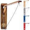 GoSports Hook 21 Wall Mount Ring Swing Game – Play Indoors or Outdoors with Foldable Arm(Brown)