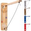 GoSports Hook 21 Wall Mount Ring Swing Game – Play Indoors or Outdoors with Foldable Arm(Natural Varnish)