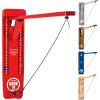 GoSports Hook 21 Wall Mount Ring Swing Game – Play Indoors or Outdoors with Foldable Arm(Red)