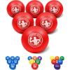 GoSports Inflatable Dodgeballs – Choose 5 Inch or 7 Inch No Sting Balls – Set of 6 Includes Ball Pump & Mesh Bag(7″ Red)
