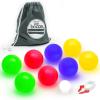 GoSports LED Bocce Ball Game Set – Includes 8 Light Up Bocce Balls, Pallino, Case and Measuring Rope – Choose 85 mm or 100 mm(multi)