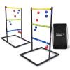 GoSports Ladder Toss Indoor & Outdoor Game Set with 6 Soft Rubber Bolo Balls and Travel Carrying Case – Choose Pro or Classic(Pro Ladder Toss)