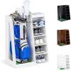GoSports Premium Wooden Golf Bag Organizer and Storage Rack – Black, White or Brown Finish(White)