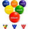 GoSports Soft Skin Foam Playground Dodgeballs – Choose 6 or 7 Inch No Sting Balls for Kids – Set of 6 Includes Mesh Carry Bag(6″ Multicolor)