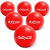 GoSports Soft Skin Foam Playground Dodgeballs – Choose 6 or 7 Inch No Sting Balls for Kids – Set of 6 Includes Mesh Carry Bag(Red)