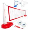 GoSports Splash Net PRO Pool Volleyball Net – Red, White, or Blue – Includes 2 Water Volleyballs and Pump(Red)