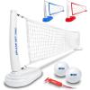 GoSports Splash Net PRO Pool Volleyball Net – Red, White, or Blue – Includes 2 Water Volleyballs and Pump(White)