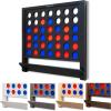 GoSports Wall Mounted Giant 4 in a Row – Jumbo Four in a Row with Coins – Black(Black)