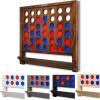 GoSports Wall Mounted Giant 4 in a Row – Jumbo Four in a Row with Coins – Black(Brown)