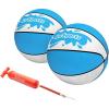 GoSports Water Basketballs 2 Pack – Choose Between Size 3 and Size 6, Great for Swimming Pool Basketball Hoops(Light Blue)