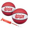 GoSports Water Basketballs 2 Pack – Choose Between Size 3 and Size 6, Great for Swimming Pool Basketball Hoops(Red)