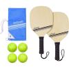 GoSports Wood Pickle Ball Starter Set – Includes 2 Wooden Paddles, 4 Official Pickleballs & Backpack Tote